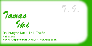 tamas ipi business card
