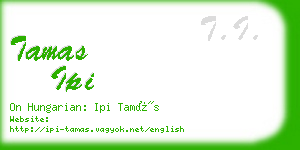 tamas ipi business card